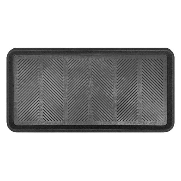Imports Decor Inc Imports Decor 836RBM Rubber Boor Tray; Black 836RBM - main